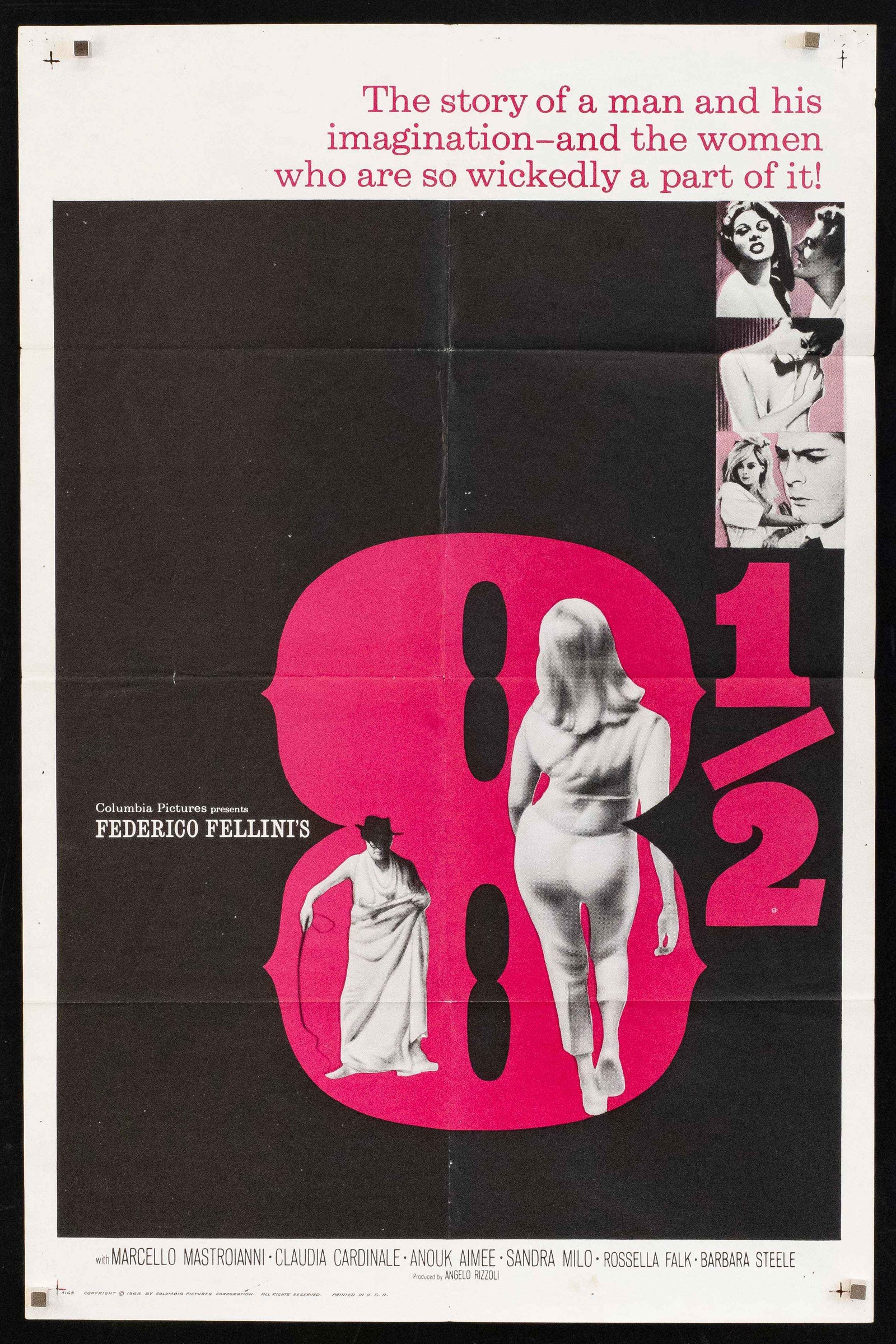 8 1/2 (Eight and a Half) Original Vintage Movie Poster