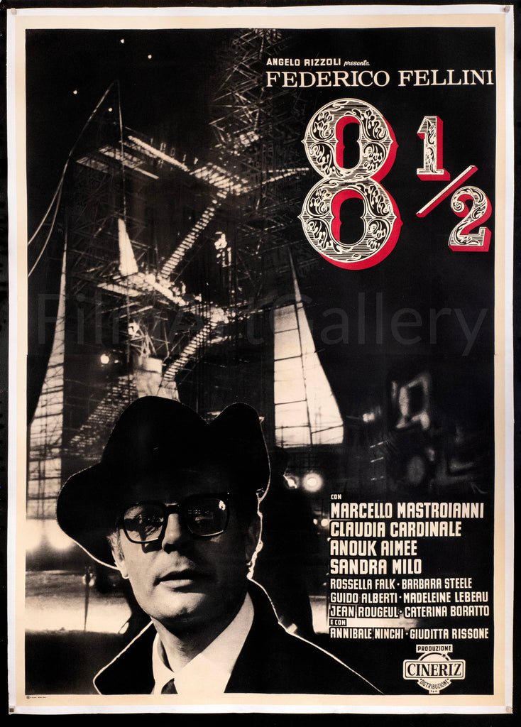 8 1/2 (Eight and a Half) Original Vintage Movie Poster
