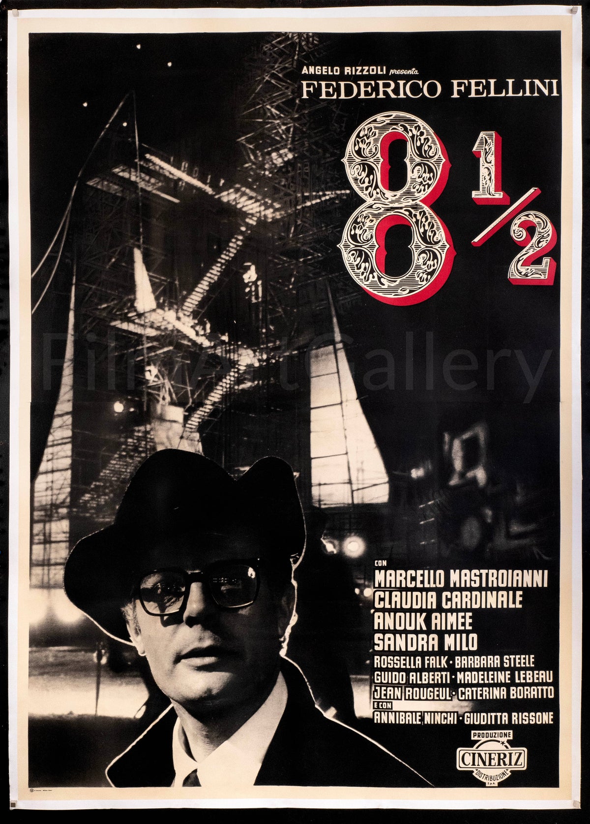 8 1/2 (Eight and a Half) Original Vintage Movie Poster