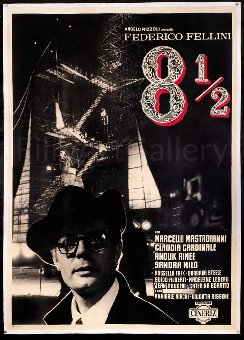 8 1/2 (Eight and a Half) Original Vintage Movie Poster
