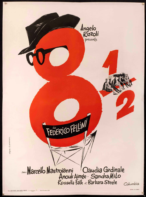 8 1/2 (Eight and a Half) Original Vintage Movie Poster