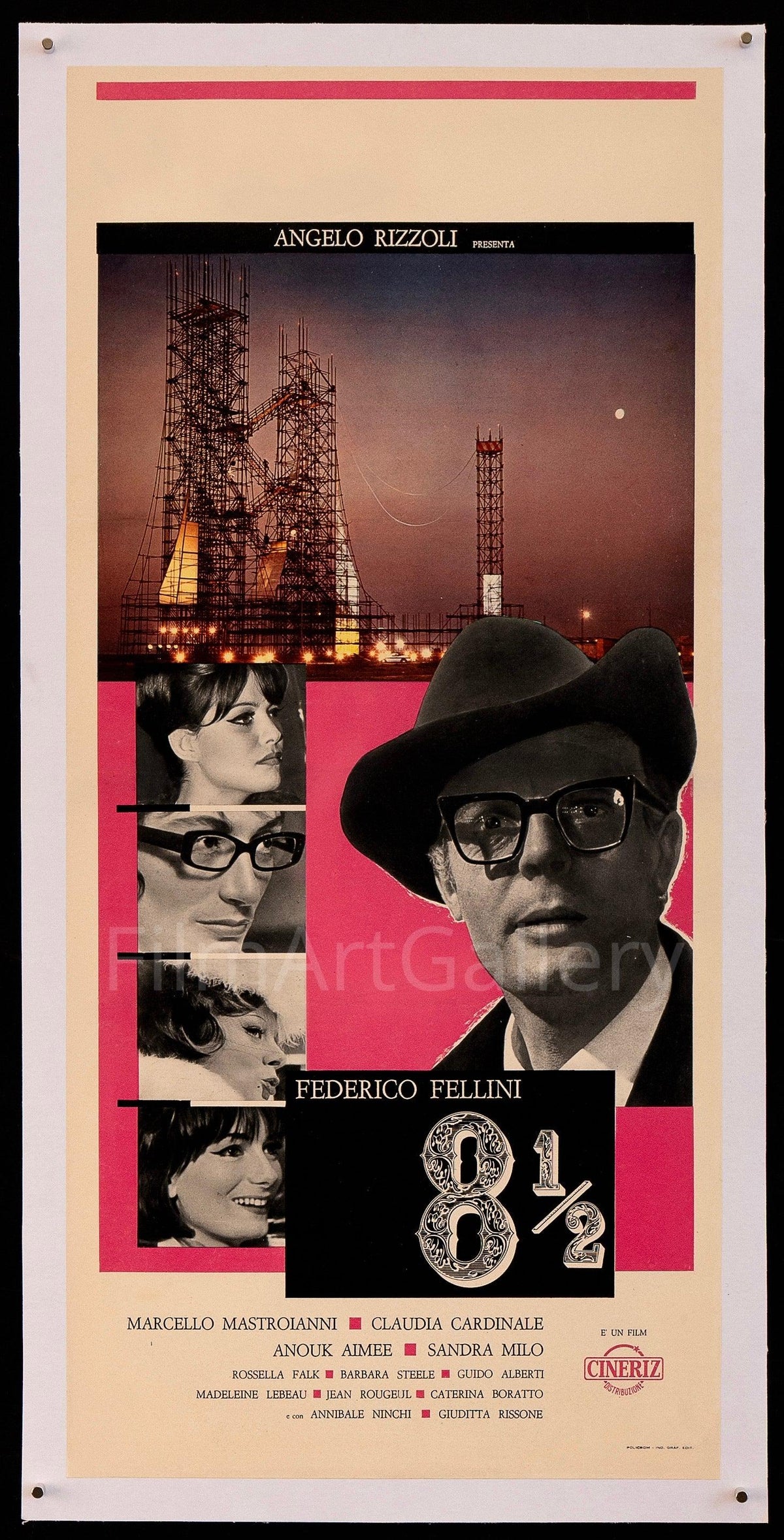 8 1/2 (Eight and a Half) Original Vintage Movie Poster