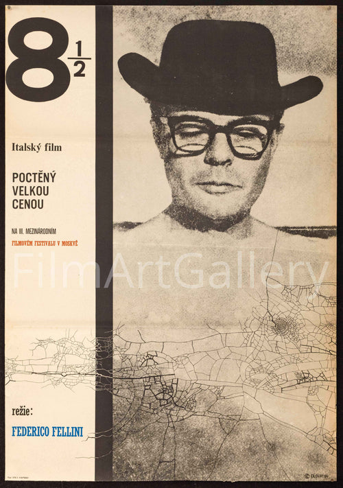 8 1/2 (Eight and a Half) Original Vintage Movie Poster