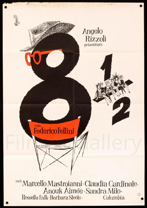 8 1/2 (Eight and a Half) Original Vintage Movie Poster