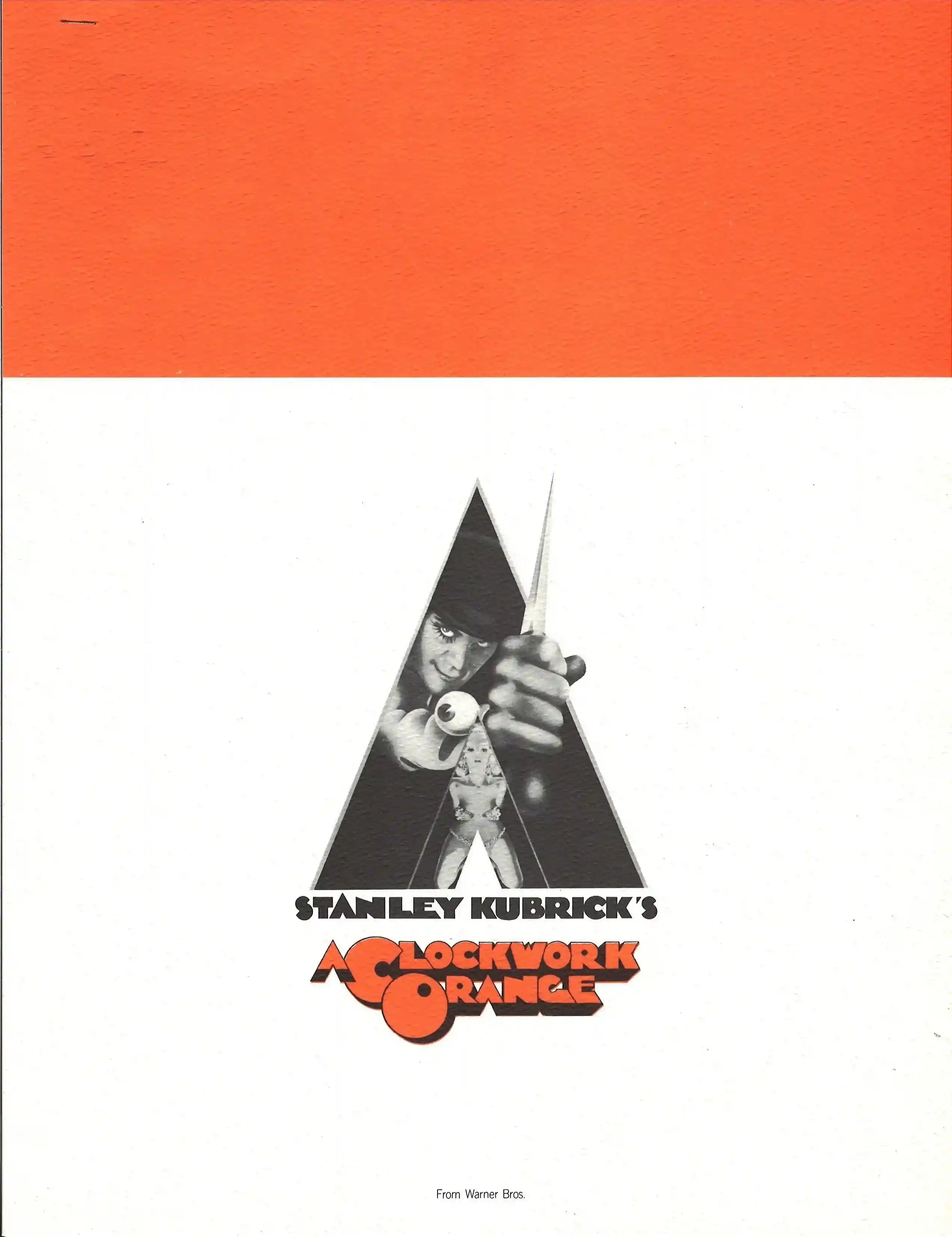 A Clockwork Orange Movie Poster 1971 8x10