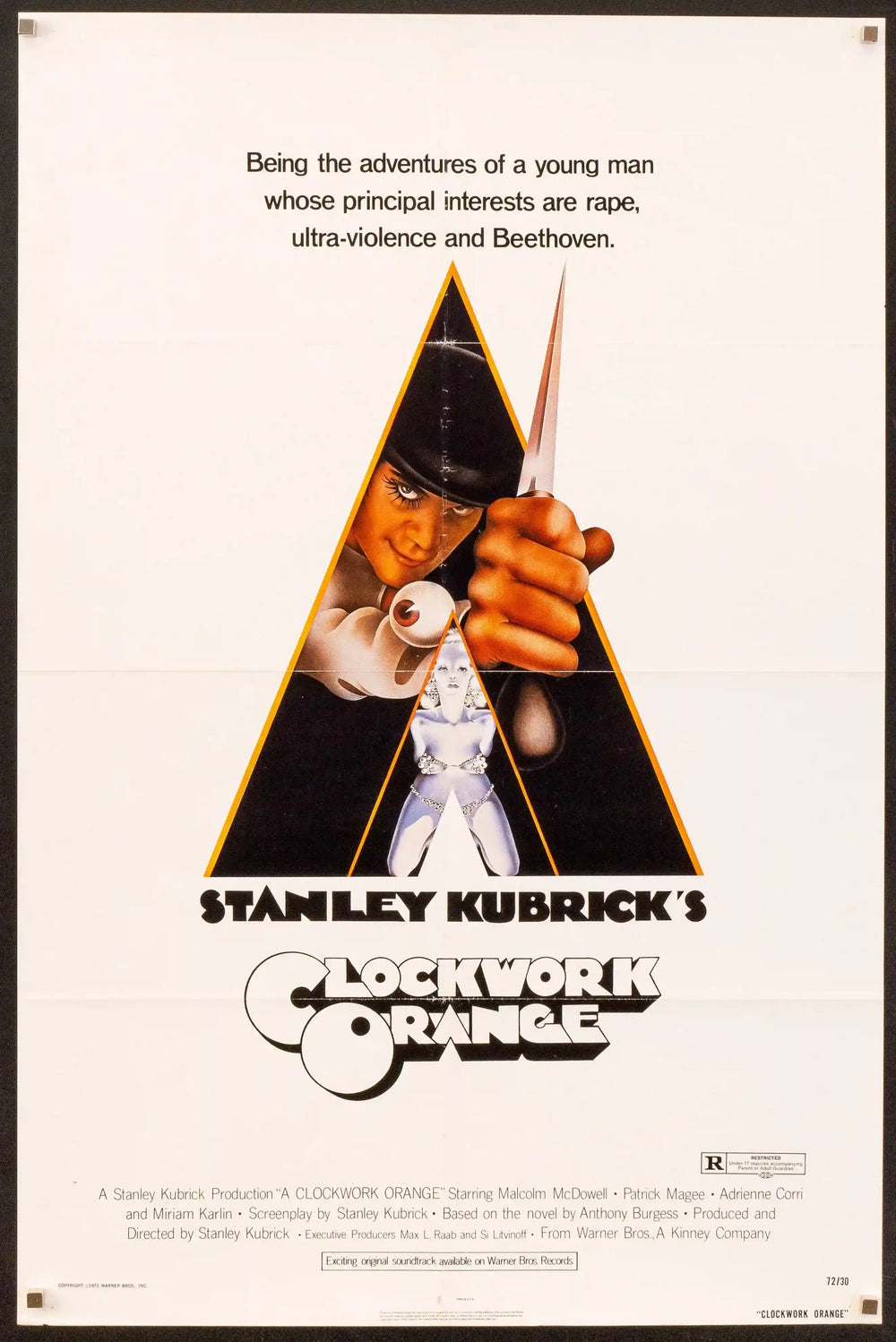 A Clockwork Orange Original Vintage Movie Poster