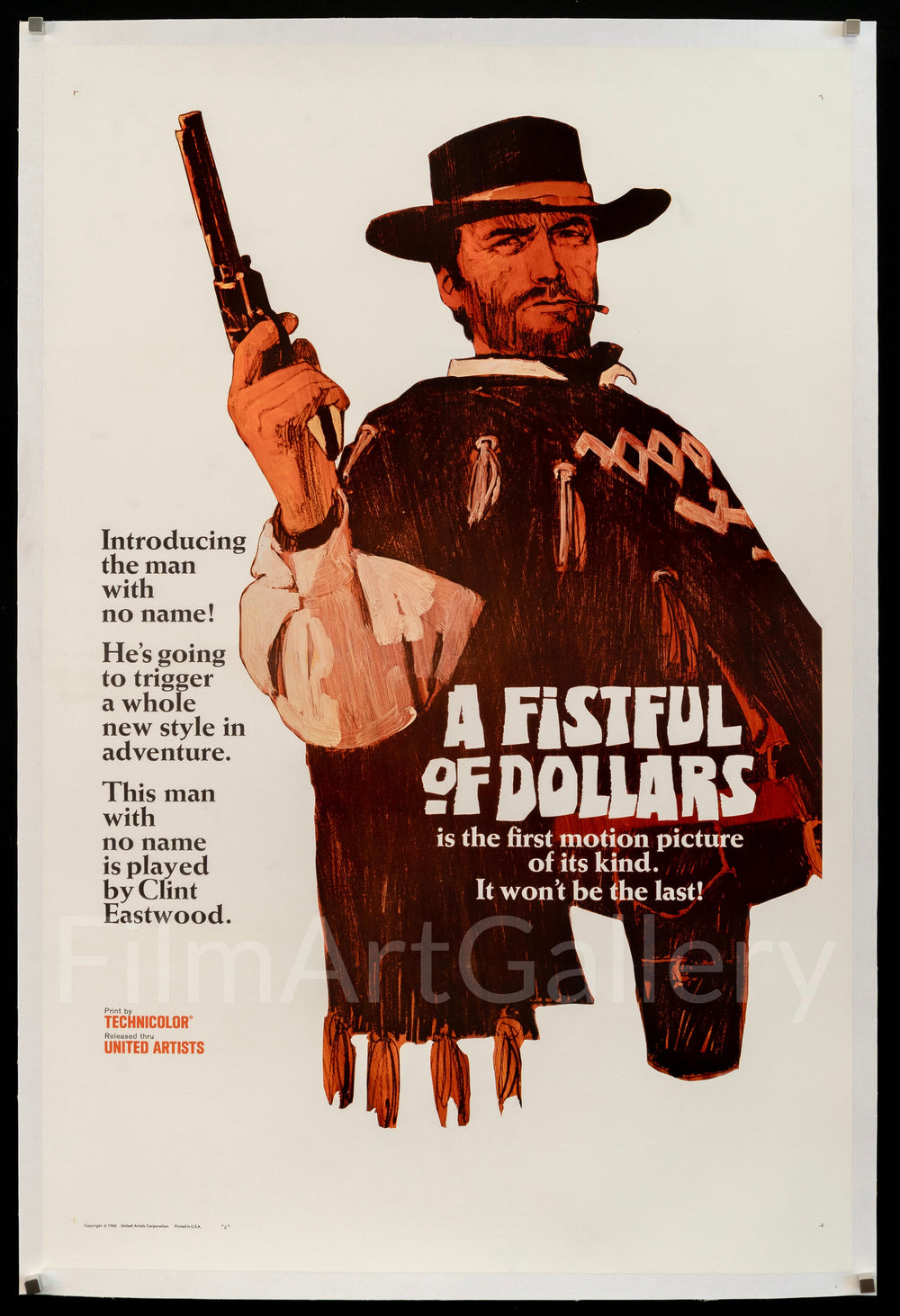 A Fistful of Dollars Original Vintage Movie Poster