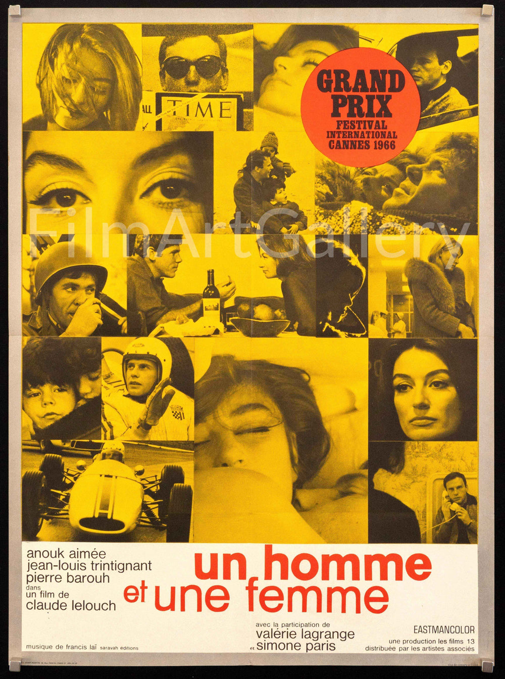 A Man and a Woman (Un Homme et Une Femme) Original Vintage Movie Poster