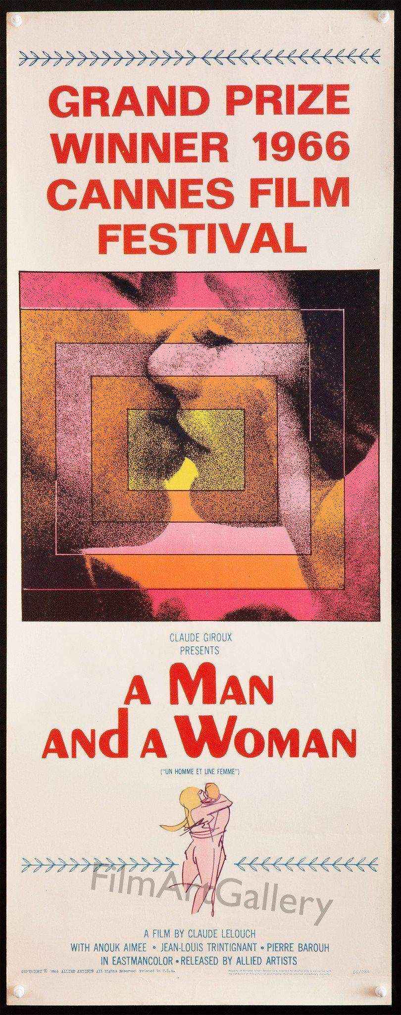 A Man and a Woman (Un Homme et Une Femme) Original Vintage Movie Poster