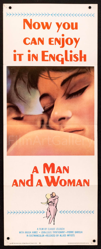 A Man and a Woman (Un Homme et Une Femme) Original Vintage Movie Poster