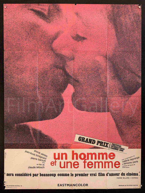 A Man and a Woman (Un Homme et Une Femme) Original Vintage Movie Poster