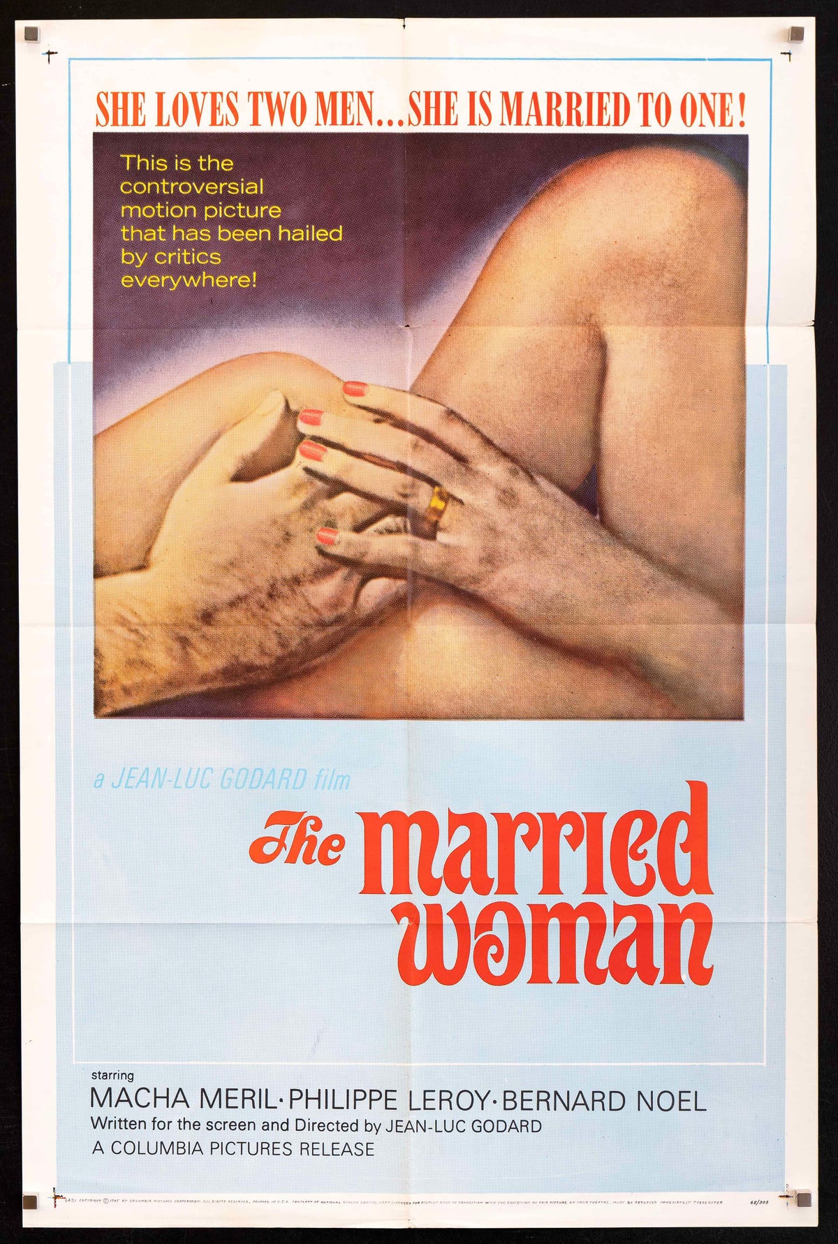 A Married Woman (Une Femme Mariee) Original Vintage Movie Poster