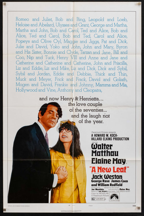 A New Leaf Original Vintage Movie Poster