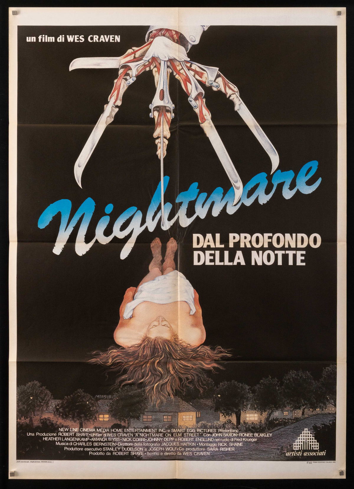 A Nightmare On Elm Street Italian 2 Foglio (39x55) Original Vintage Movie Poster