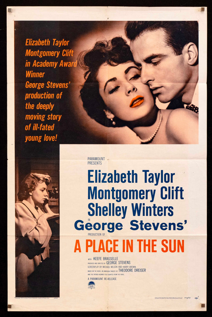 A Place In the Sun Original Vintage Movie Poster