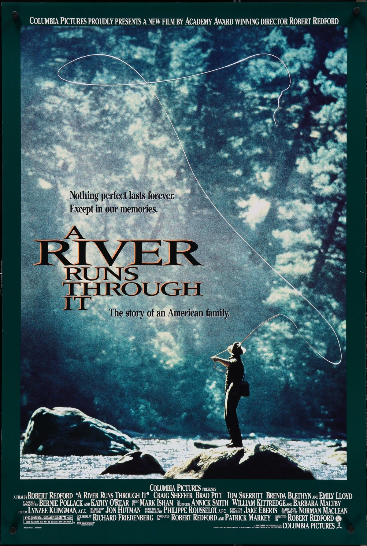 A River Runs Through It 1 Sheet (27x41) Original Vintage Movie Poster