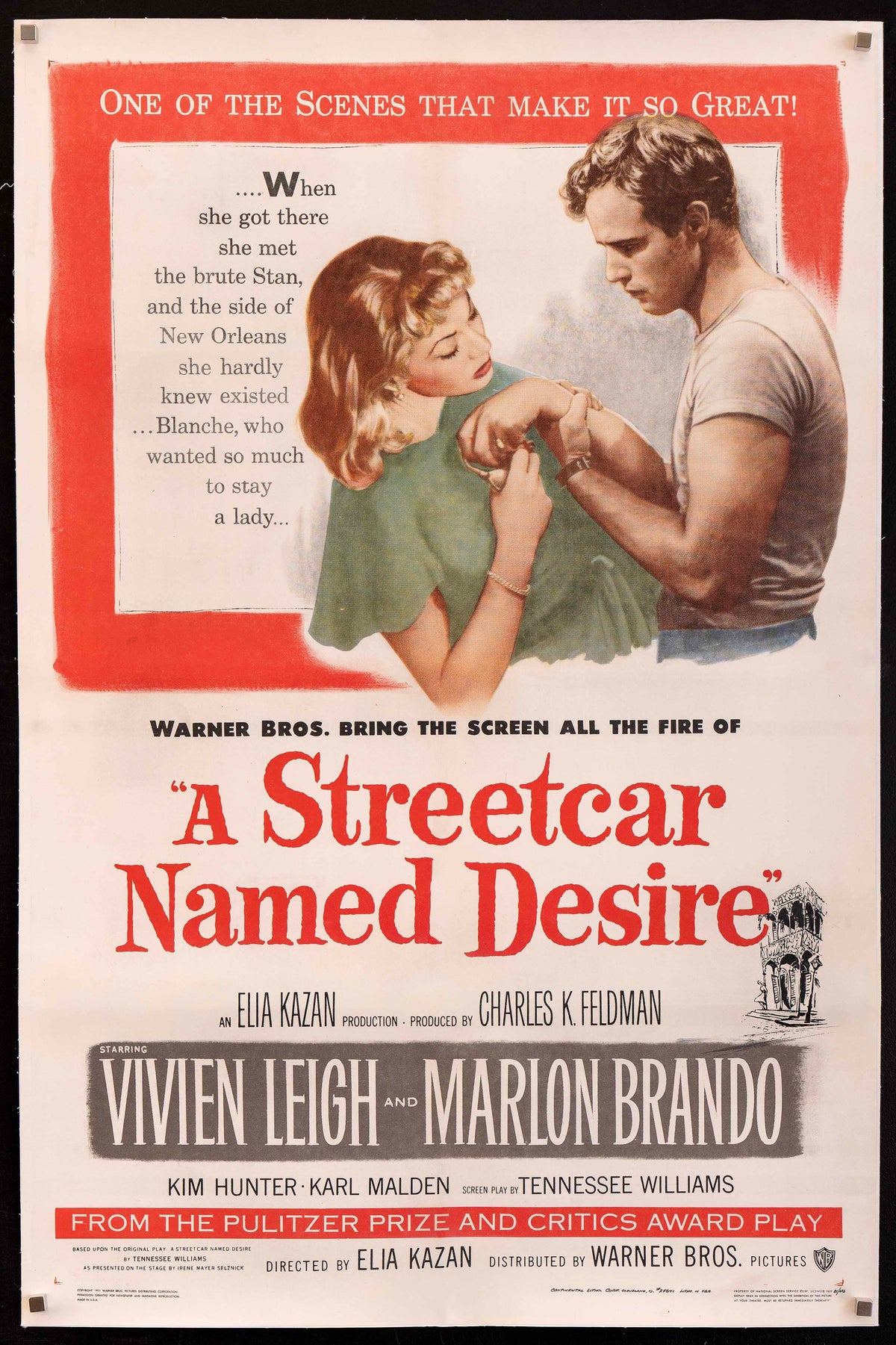 A Streetcar Named Desire Original Vintage Movie Poster