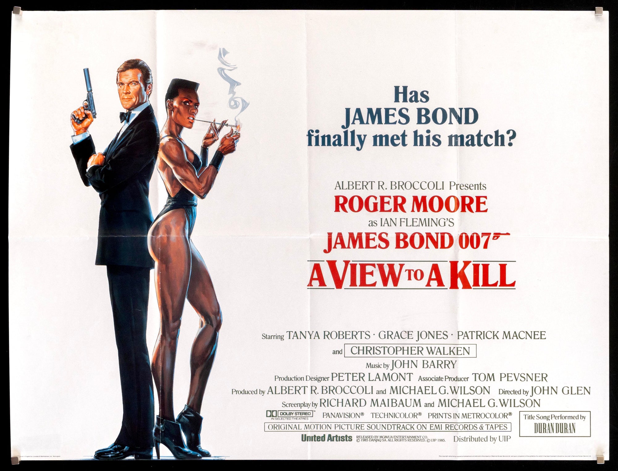 A View to a Kill British Quad (30x40) Original Vintage Movie Poster