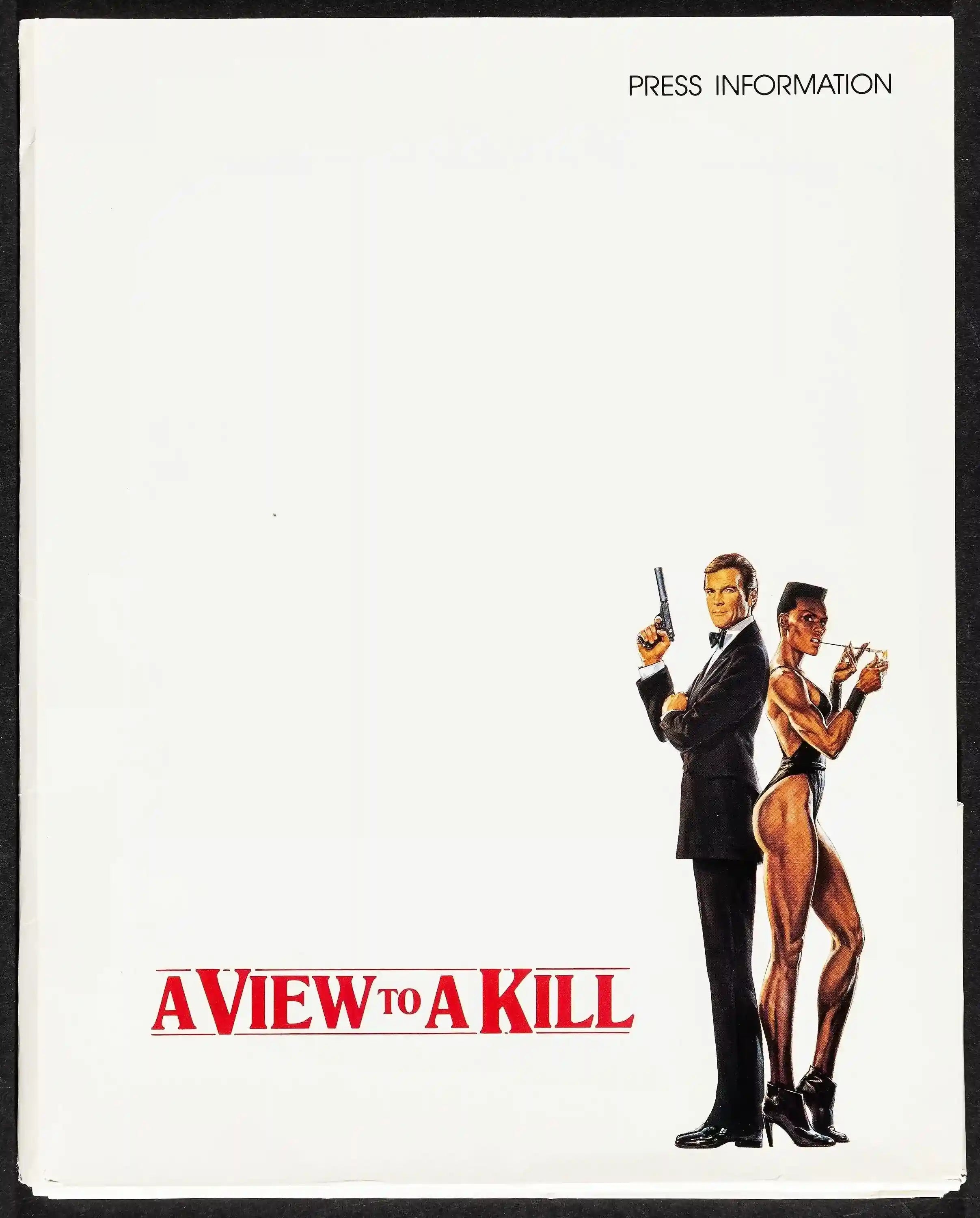 A View To A Kill Movie Poster A View To A Kill 1985 007 James Bond