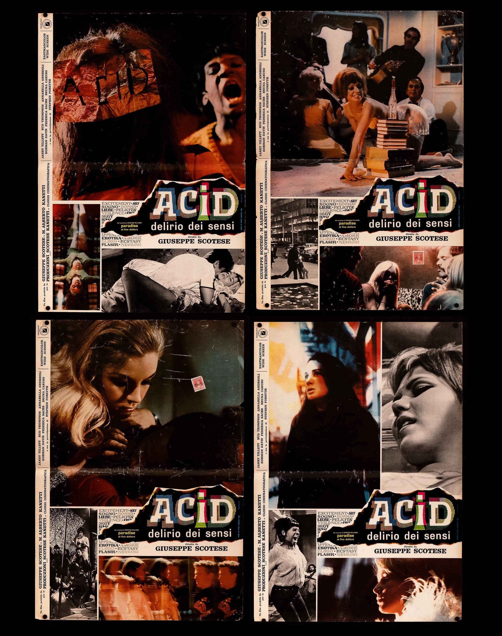 Acid Delirio Dei Sensi Original Vintage Movie Poster