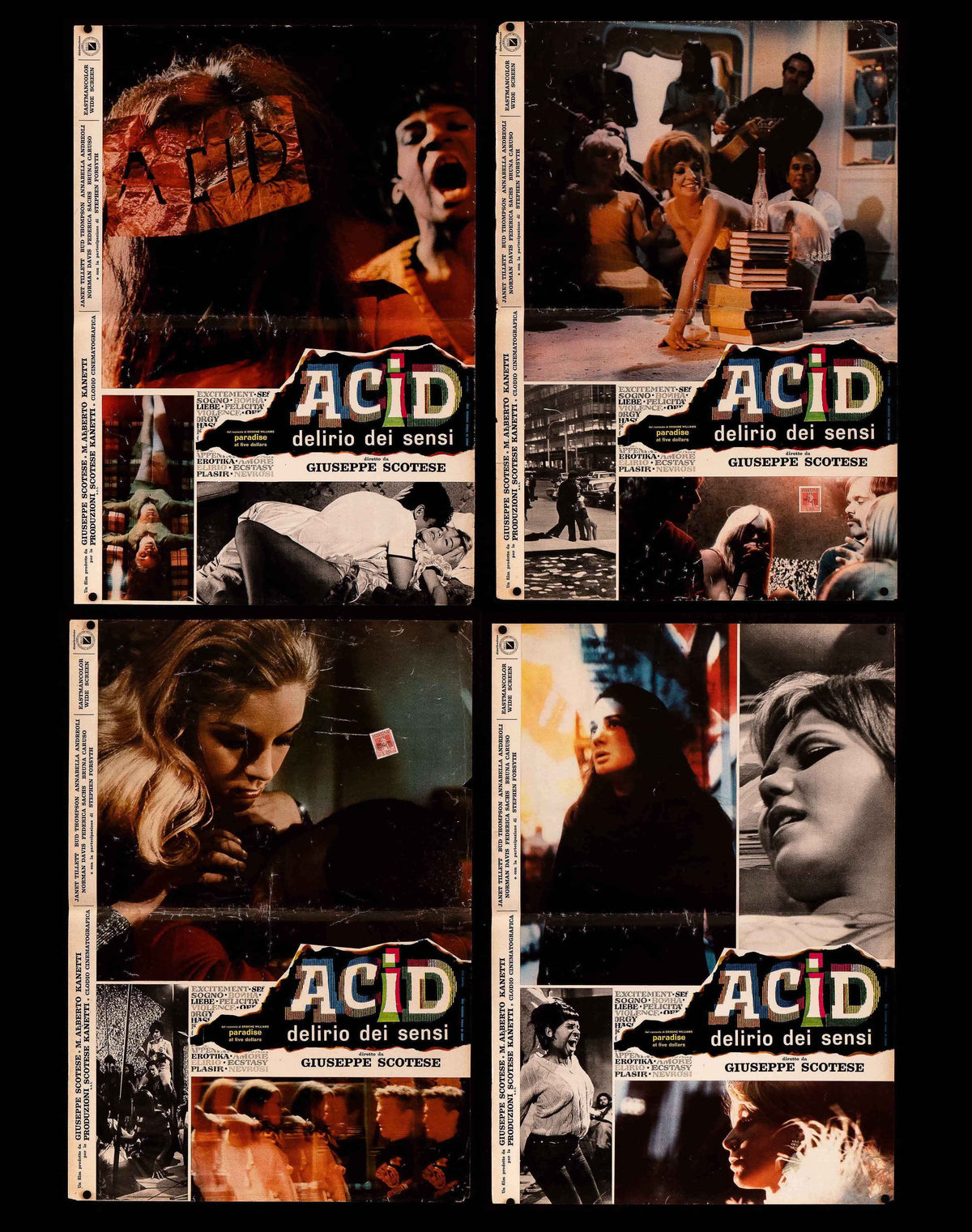 Acid Delirio Dei Sensi Original Vintage Movie Poster