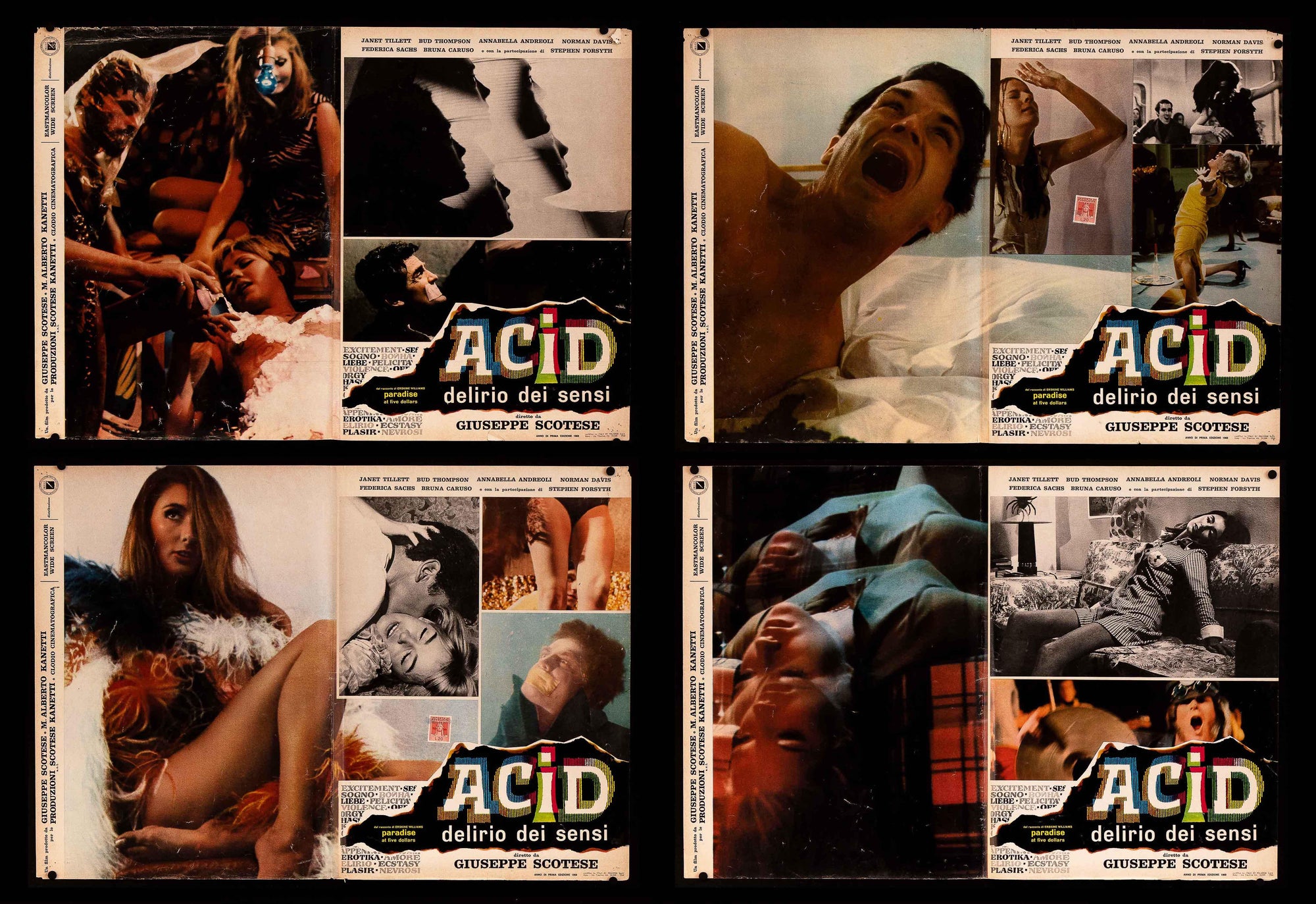 Acid Delirio Dei Sensi Italian Photobusta (8-18x26) Original Vintage Movie Poster