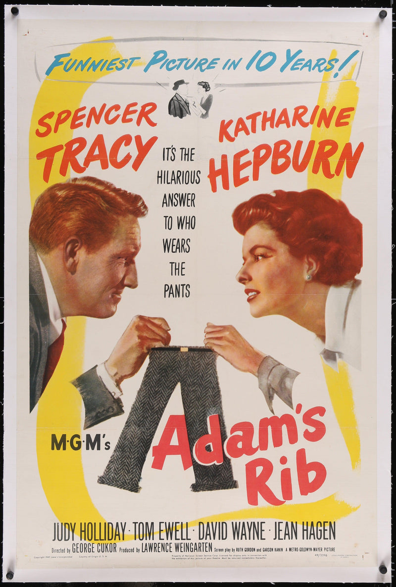 Adam's Rib 1 Sheet (27x41) Original Vintage Movie Poster