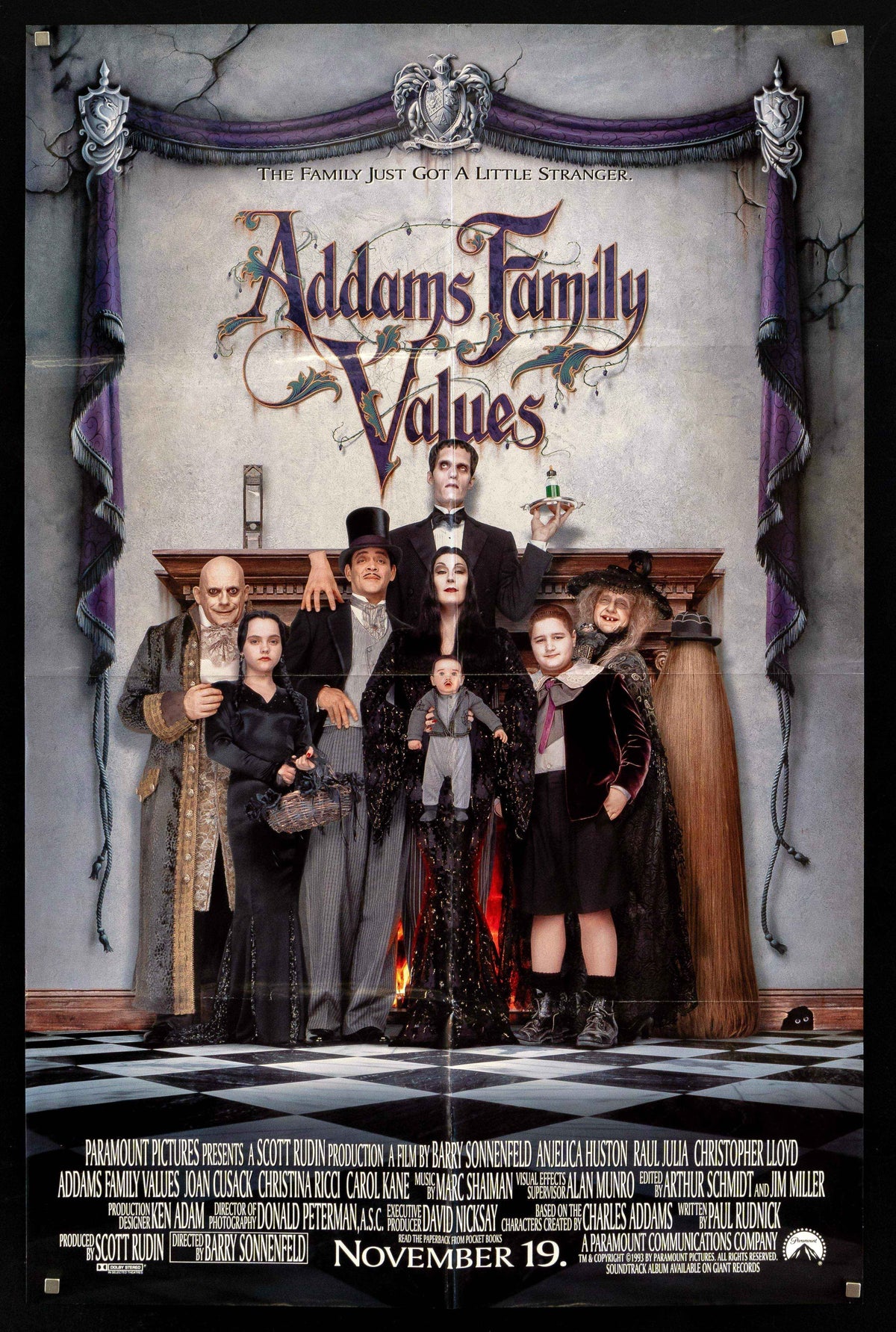 Addams Family Values Original Vintage Movie Poster