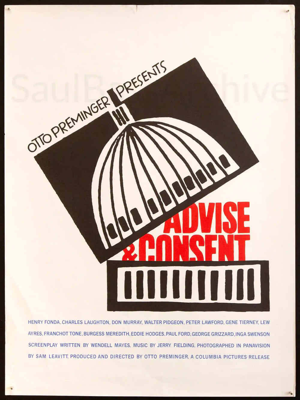 Advise and Consent Original Vintage Movie Poster
