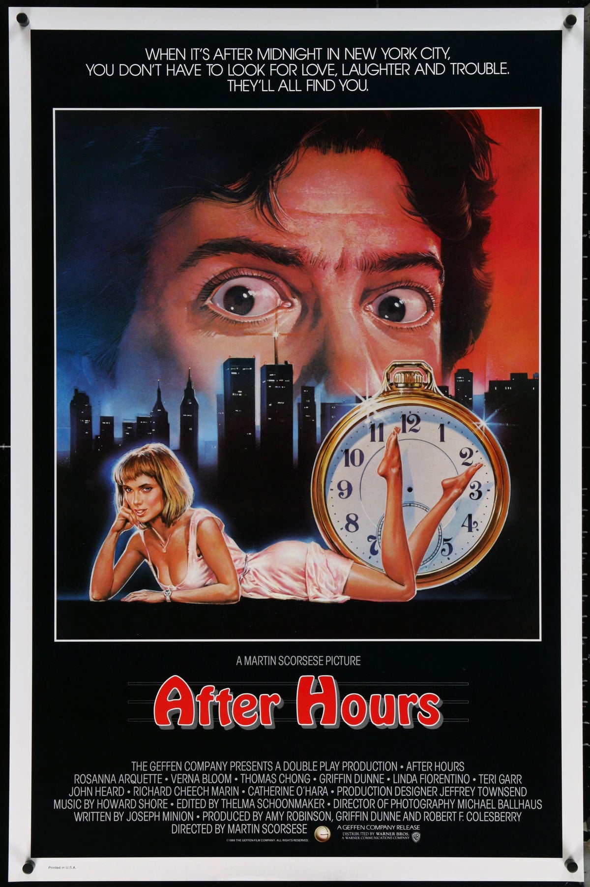 After Hours 1 Sheet (27x41) Original Vintage Movie Poster