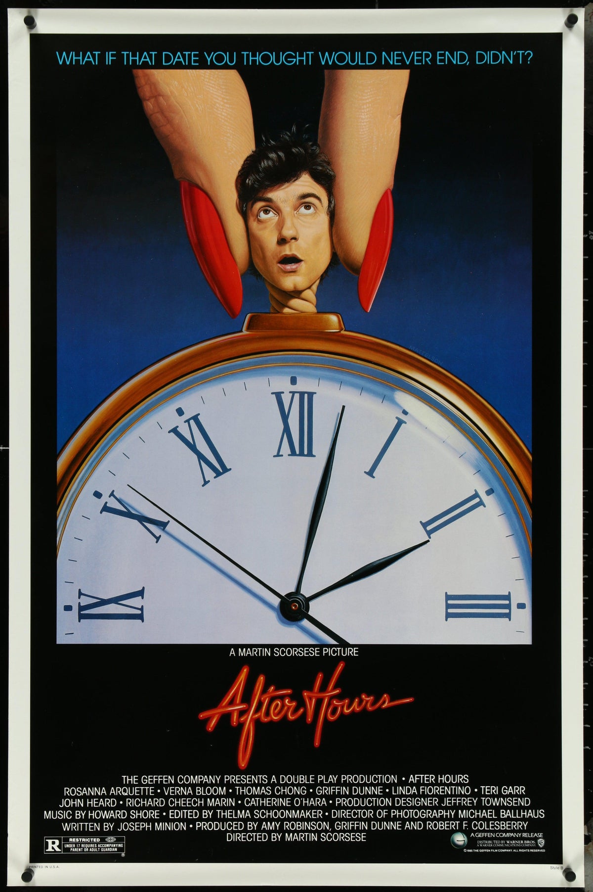 After Hours 1 Sheet (27x41) Original Vintage Movie Poster