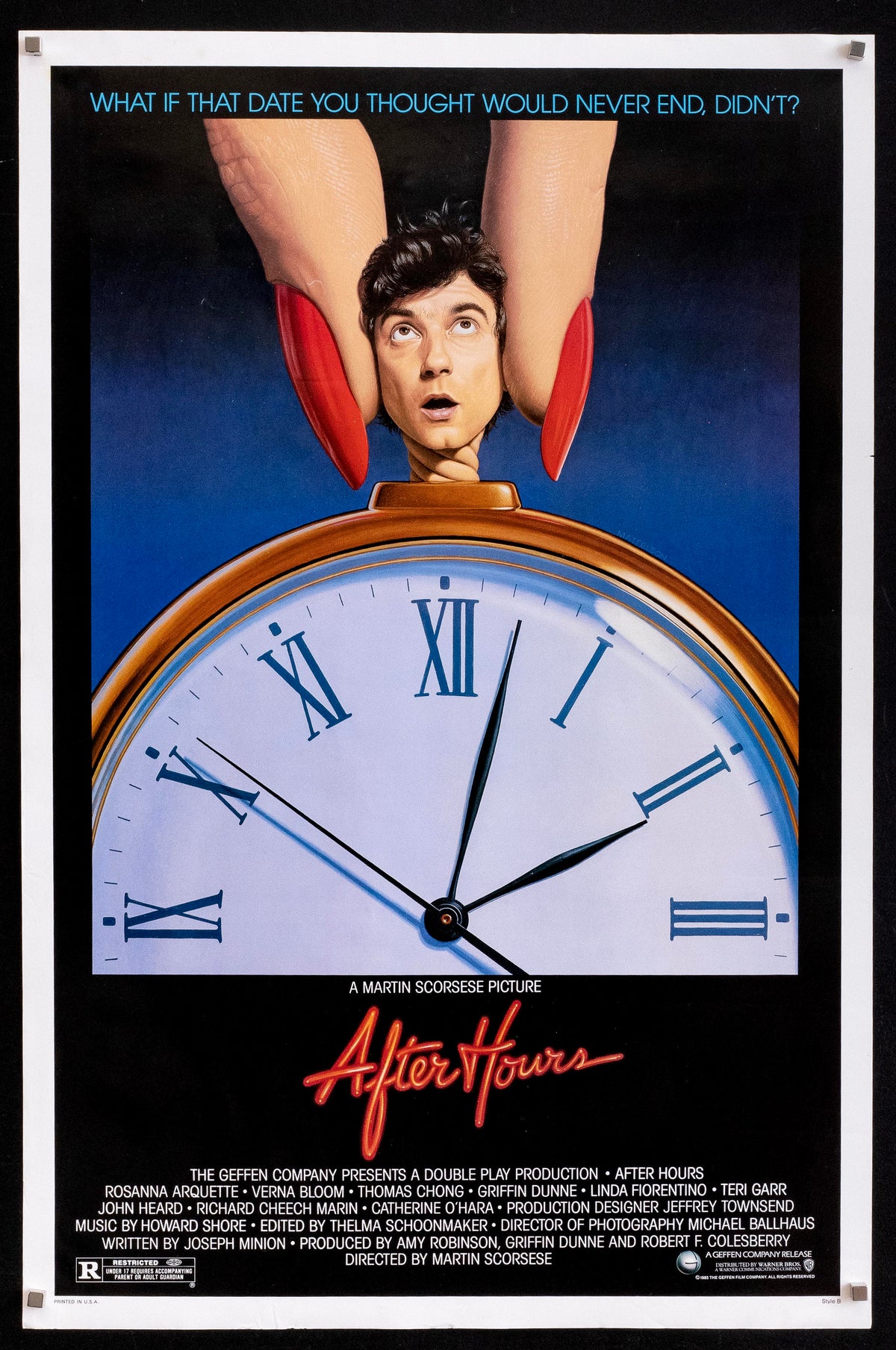 After Hours Original Vintage Movie Poster