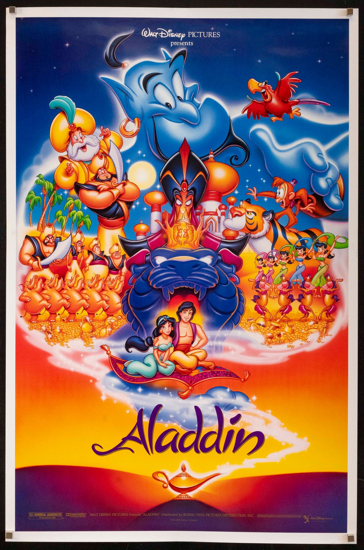 Aladdin Original Vintage Movie Poster