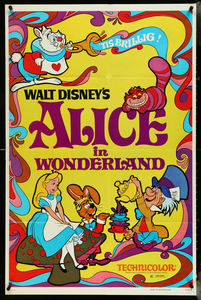 Alice in Wonderland Original Vintage Movie Poster
