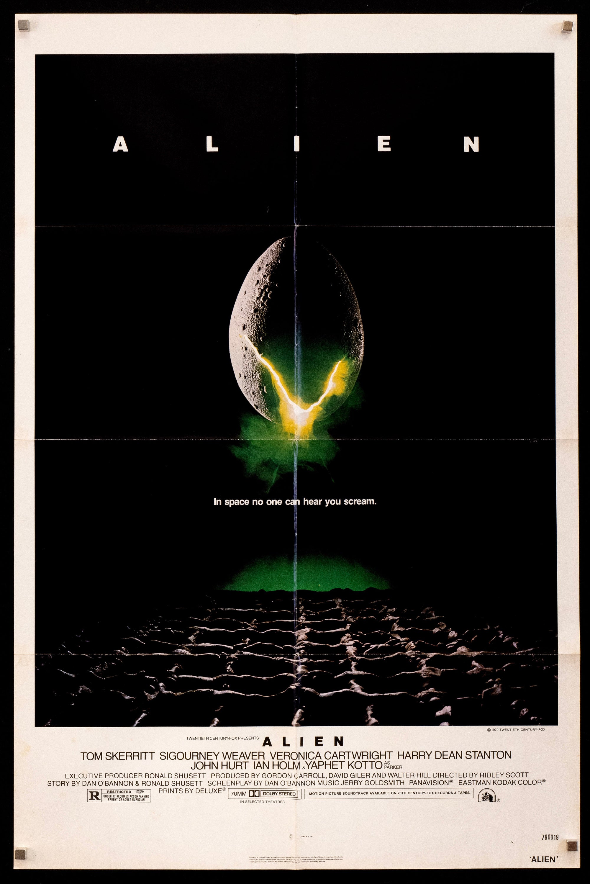 Alien 1 Sheet (27x41) Original Vintage Movie Poster