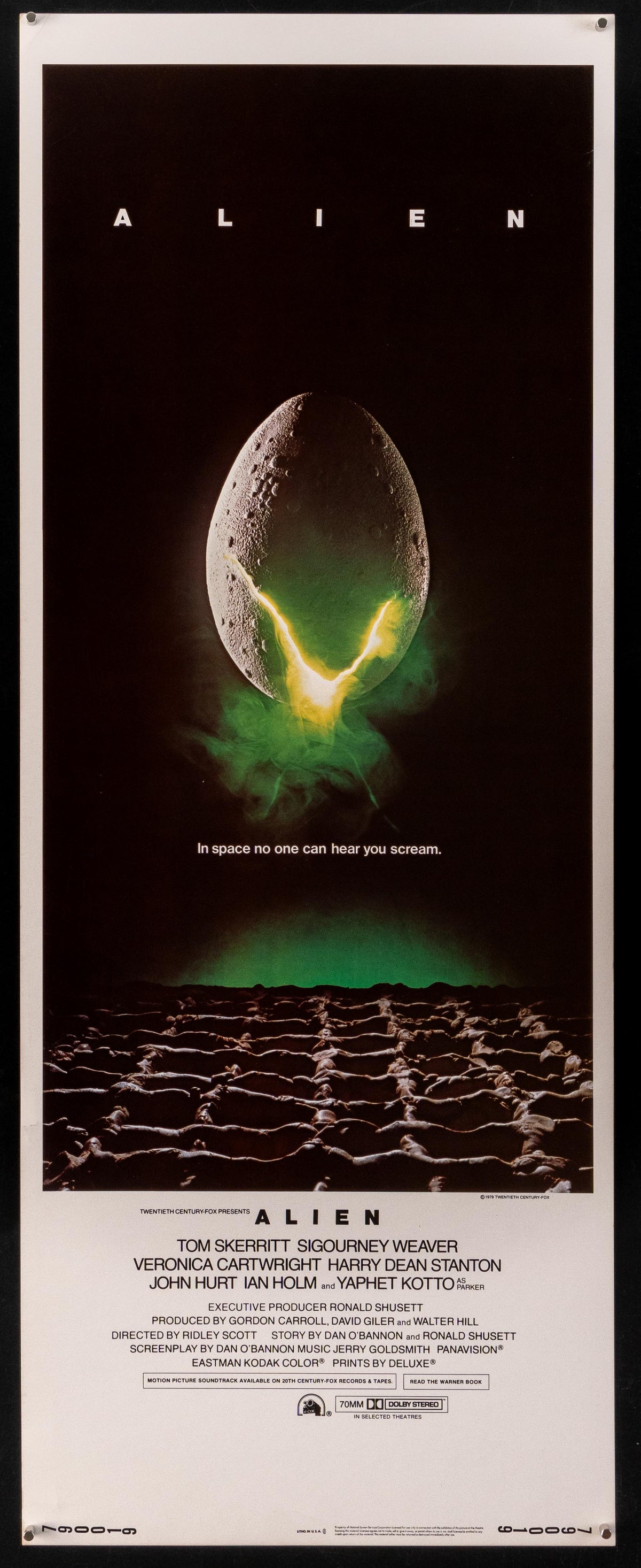 Alien Insert (14x36) Original Vintage Movie Poster