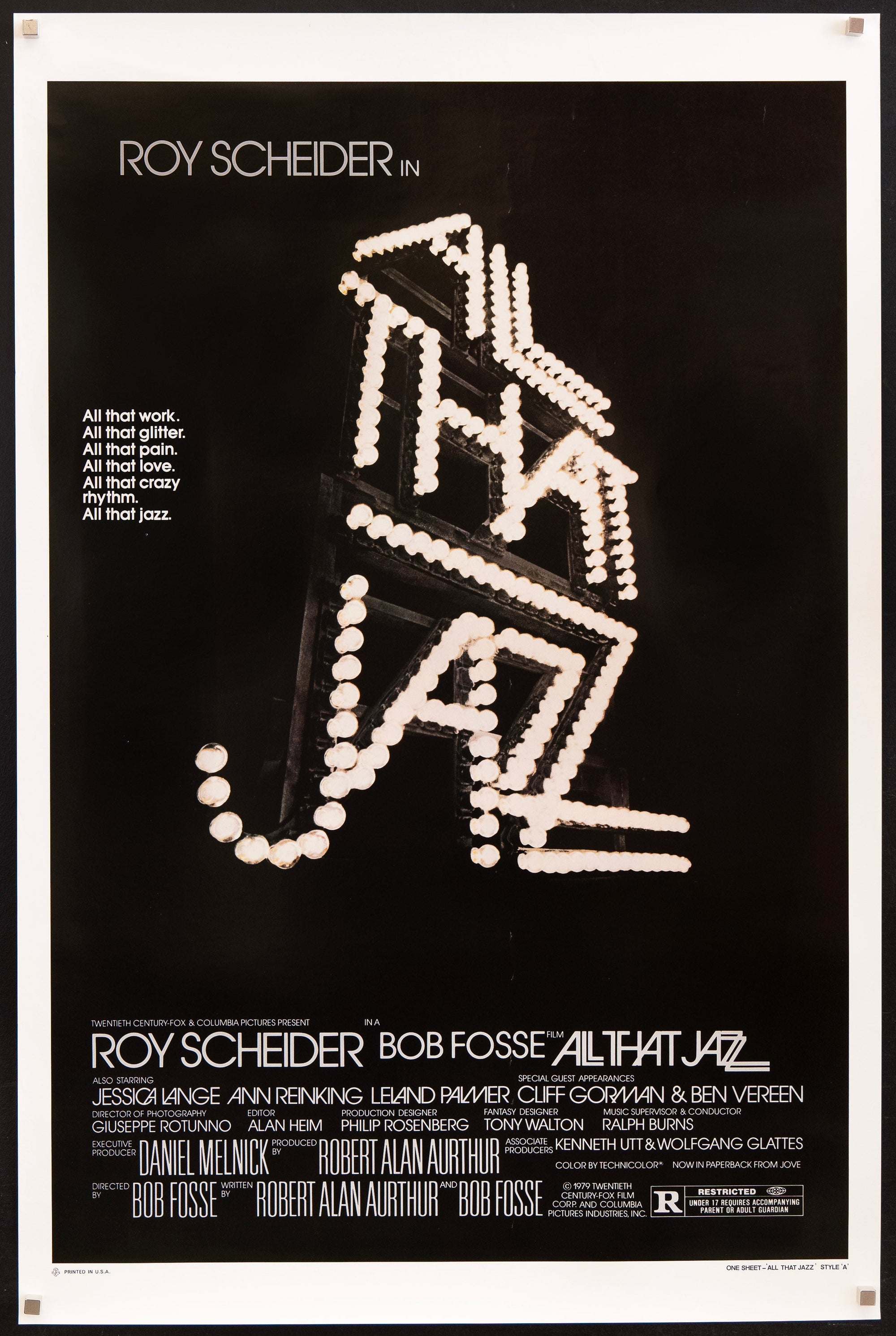 All That Jazz Movie Poster 1979 1 Sheet (27x41)