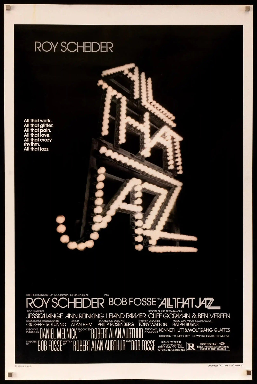 All That Jazz Original Vintage Movie Poster