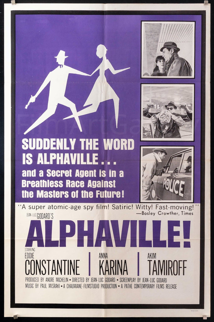 Alphaville 1 Sheet (27x41) Original Vintage Movie Poster
