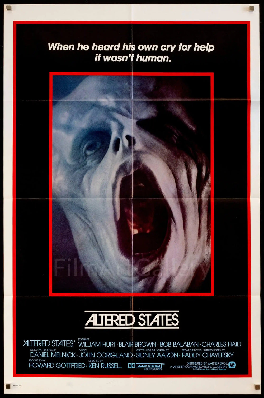 Altered States Original Vintage Movie Poster