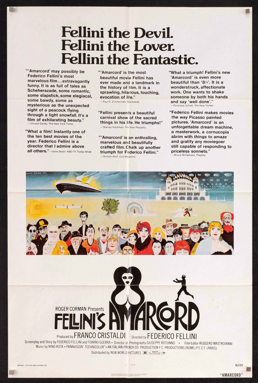 Amarcord Original Vintage Movie Poster