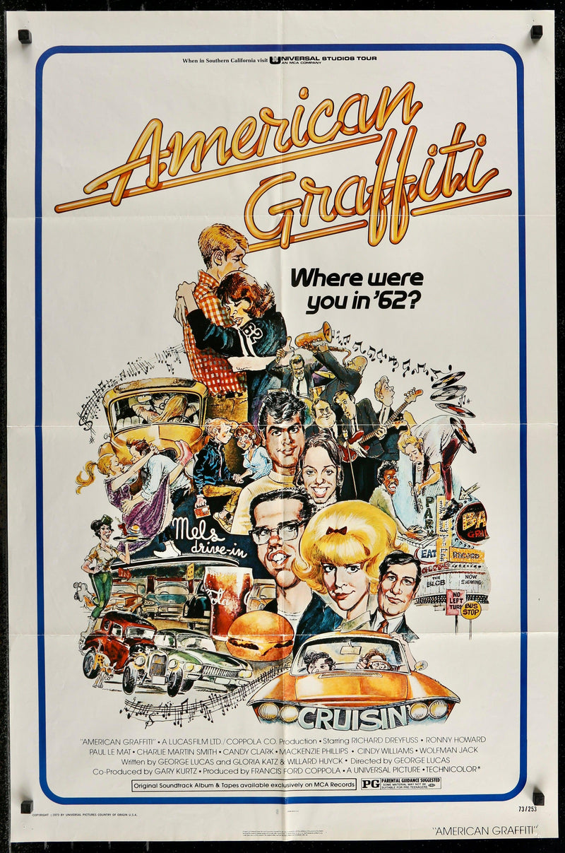 American Graffiti 1 Sheet (27x41) Original Vintage Movie Poster