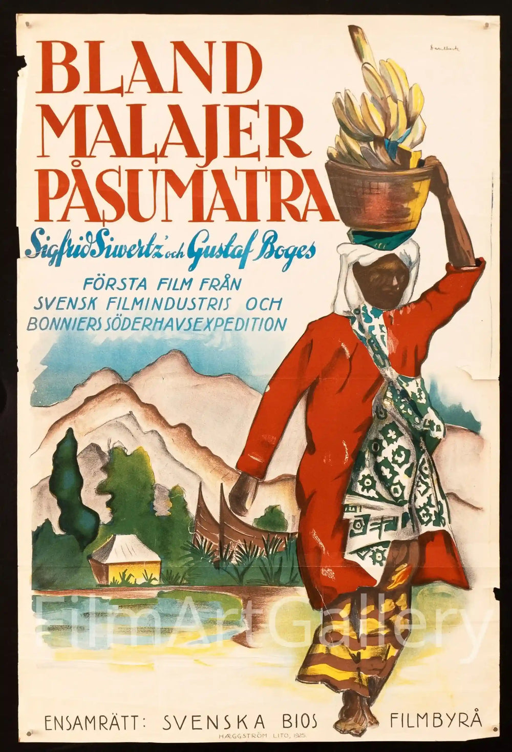 Among the Malays of Sumatra Original Vintage Movie Poster