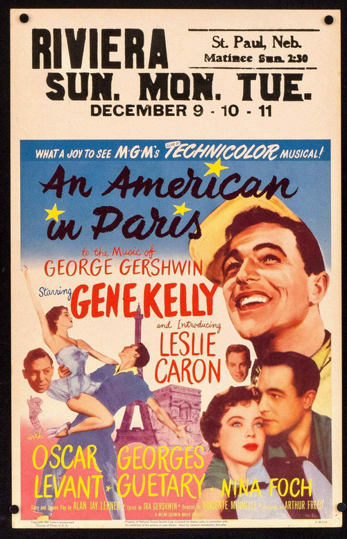 An American In Paris Original Vintage Movie Poster