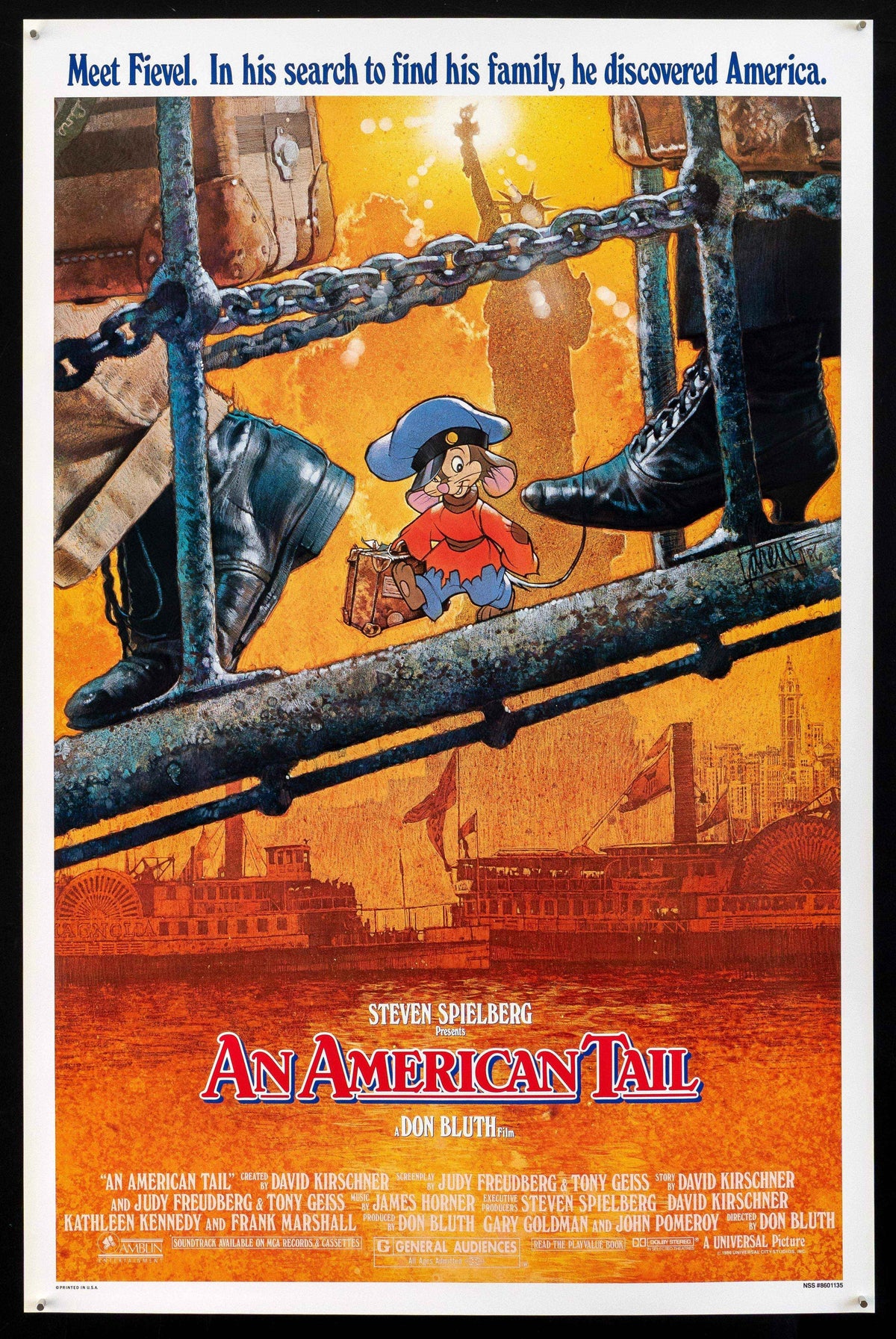 An American Tail Original Vintage Movie Poster