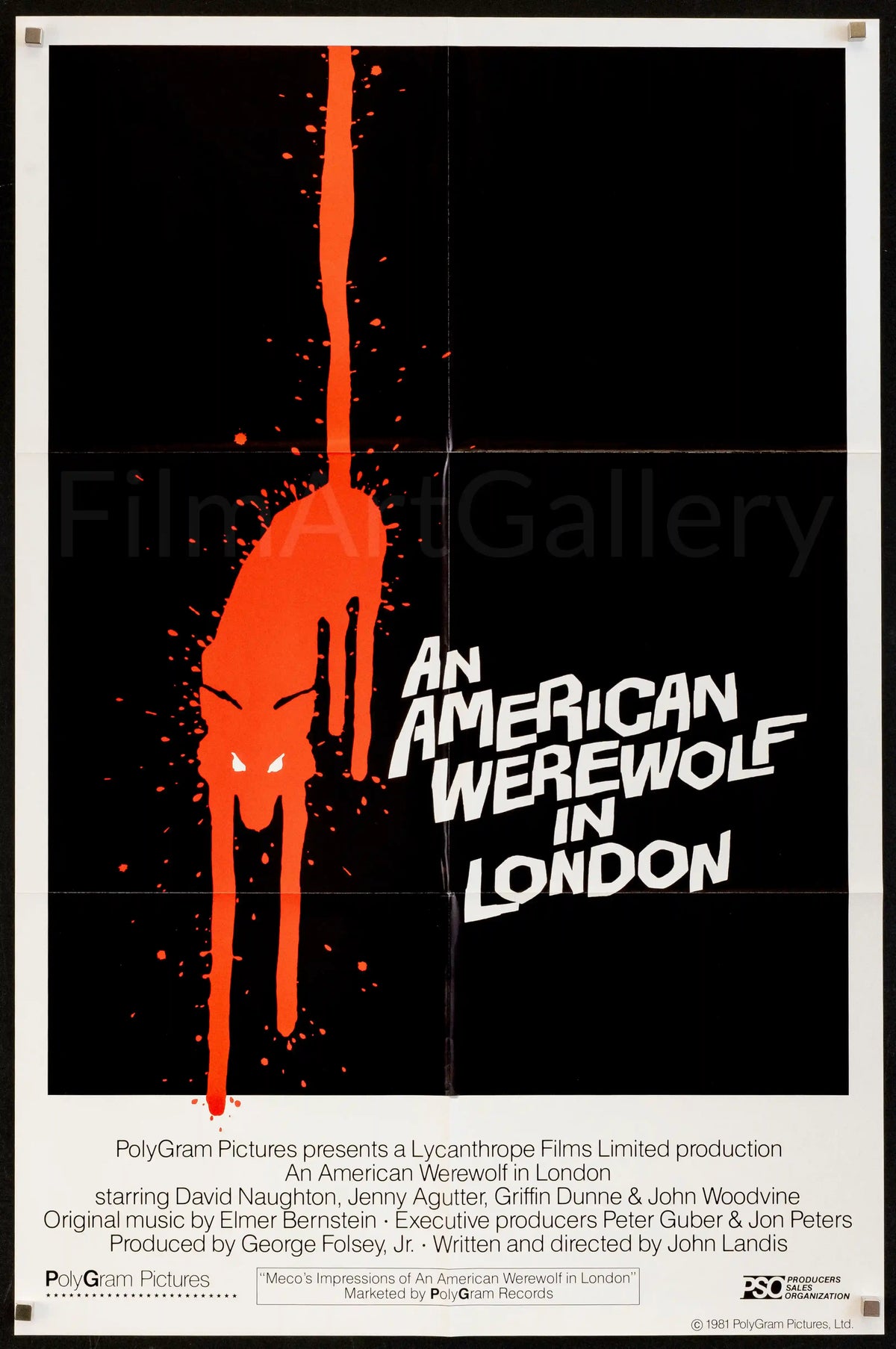 An American Werewolf In London Original Vintage Movie Poster