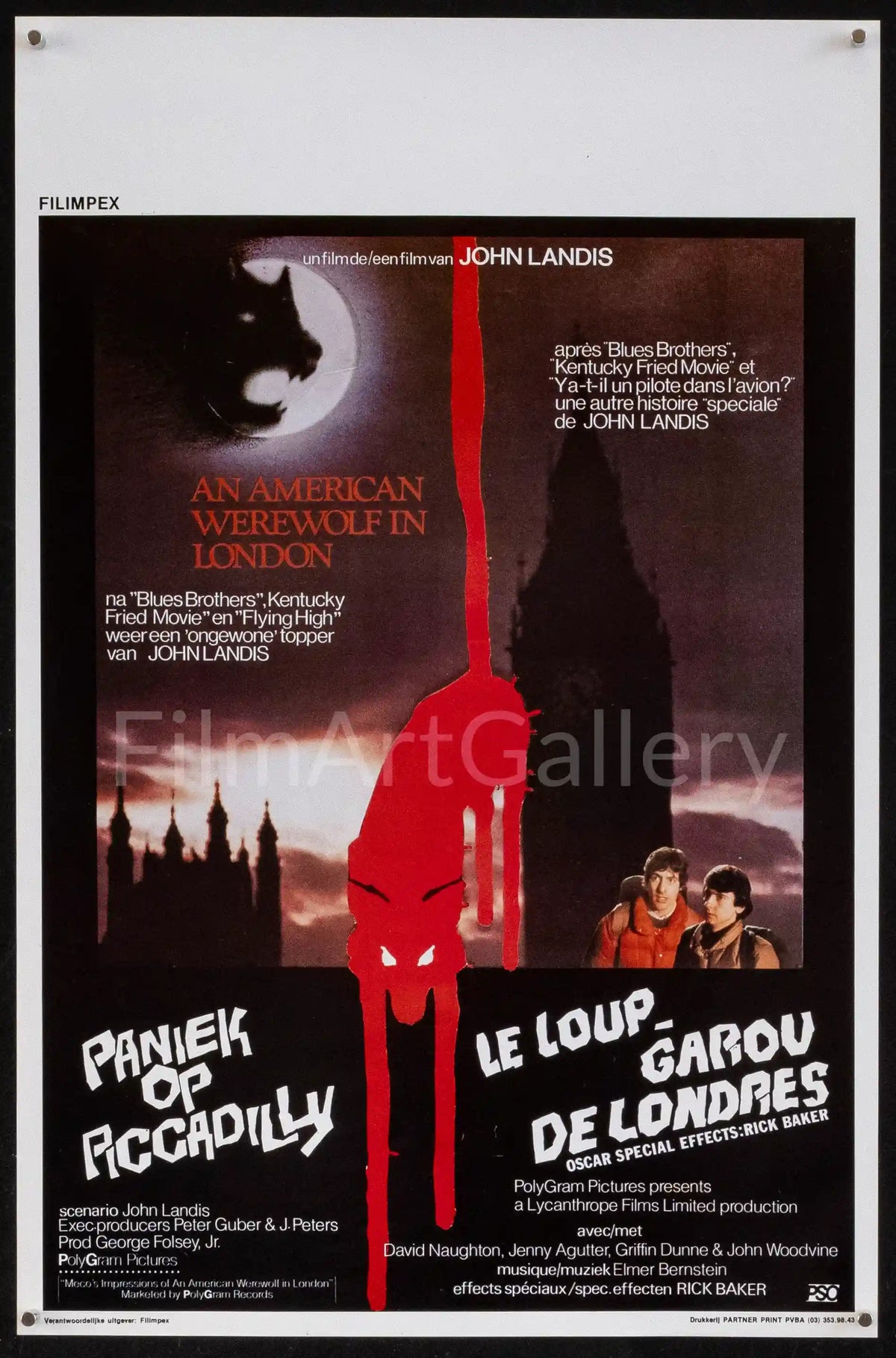 An American Werewolf In London Original Vintage Movie Poster