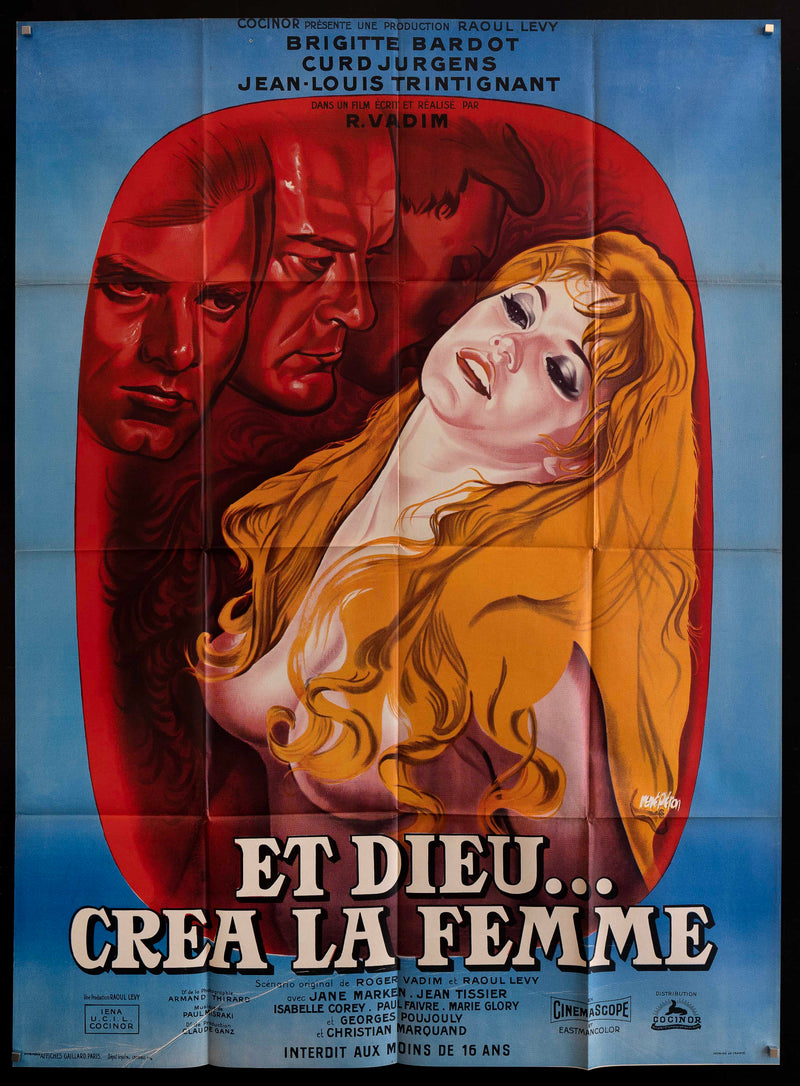 And God Created Woman (Et Dieu Crea La Femme) French 1 panel (47x63) Original Vintage Movie Poster