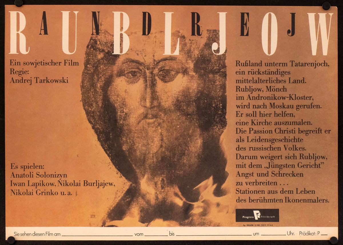 Andrei Rublev Original Vintage Movie Poster
