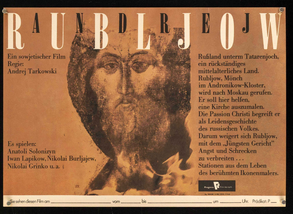 Andrei Rublev Original Vintage Movie Poster